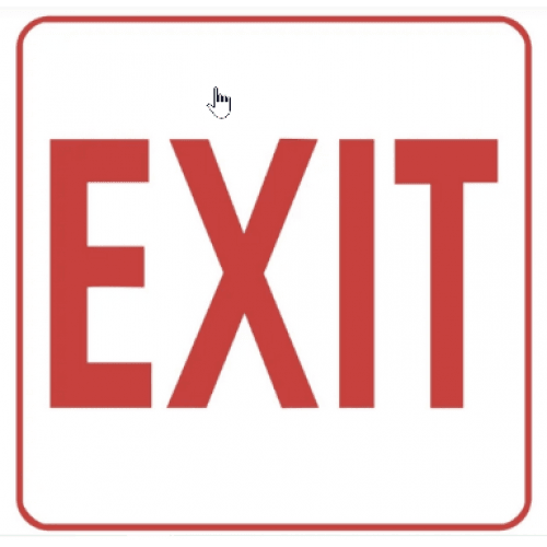 Exit Sign Red